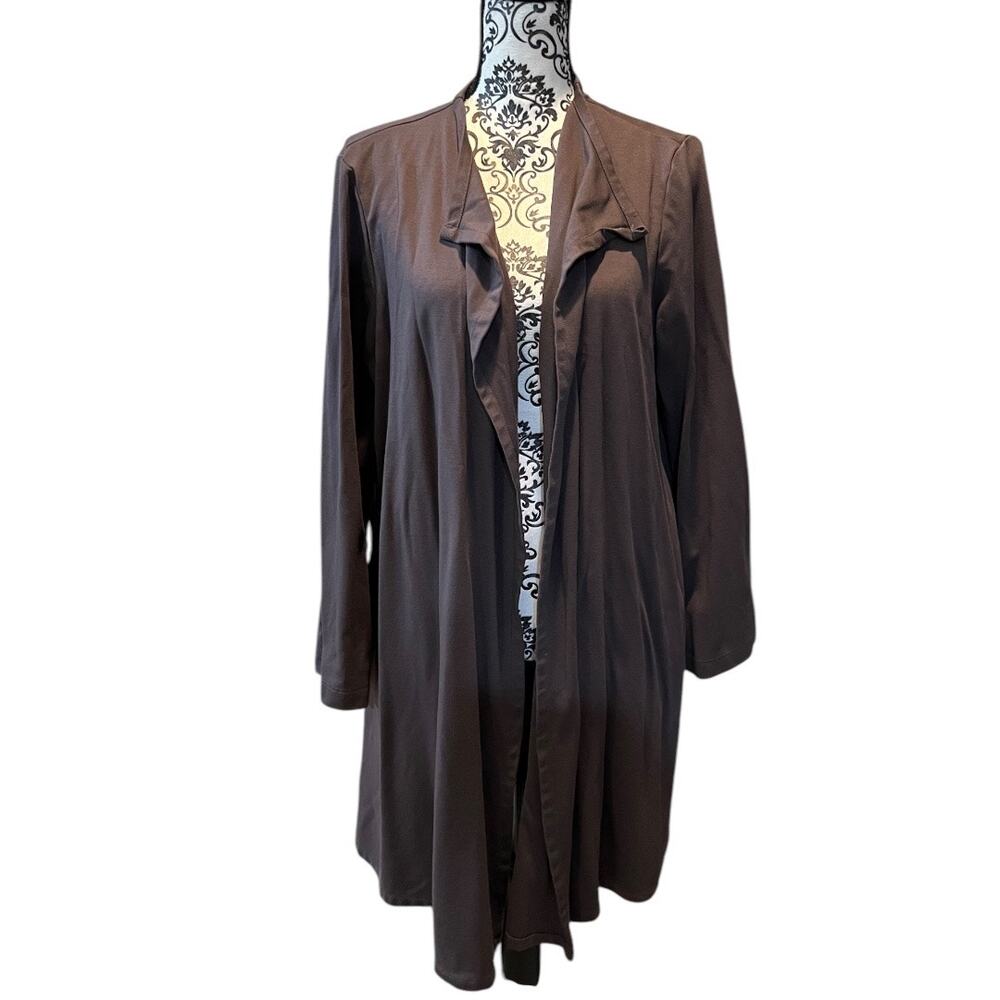 Bryn Walker Open Front Long Cardigan brown size L